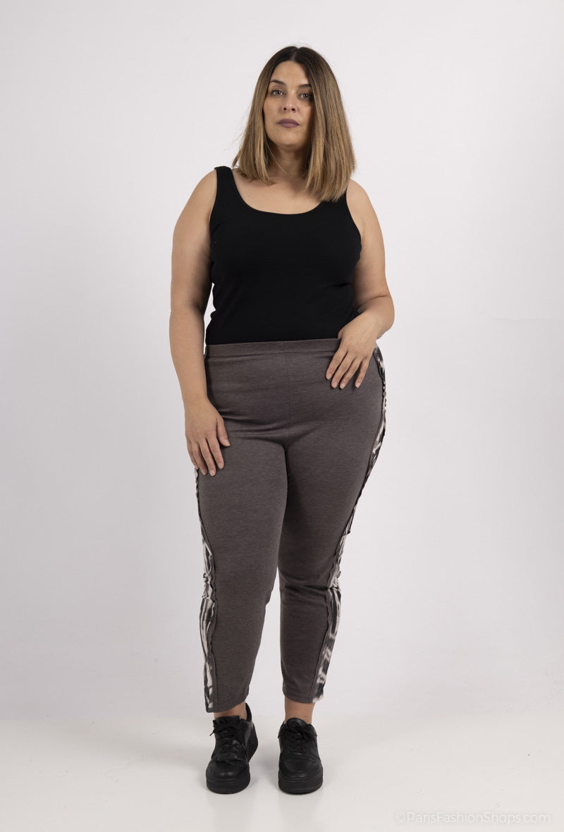 Plus Size Legging med Djurtryck