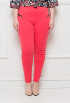 Plus Size Basleggings med Guld Dragkedjor