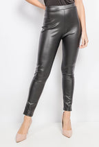 Plussize Faux läderleggings