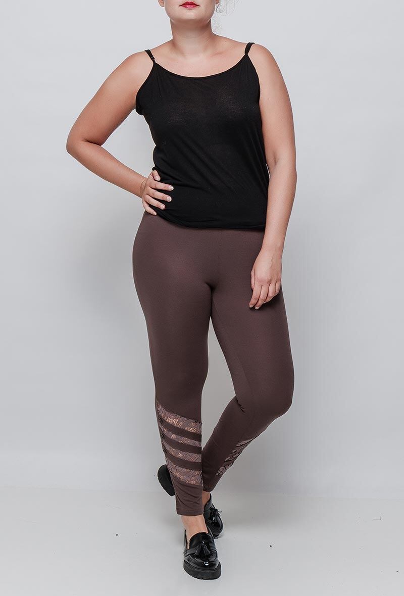Plus Size Leggings with lace detail