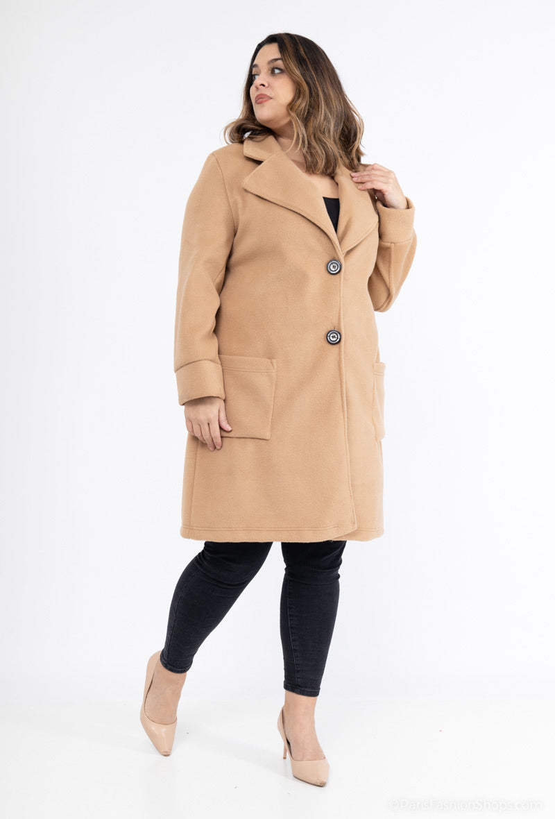 Plus Size Krage Knapp Kappa