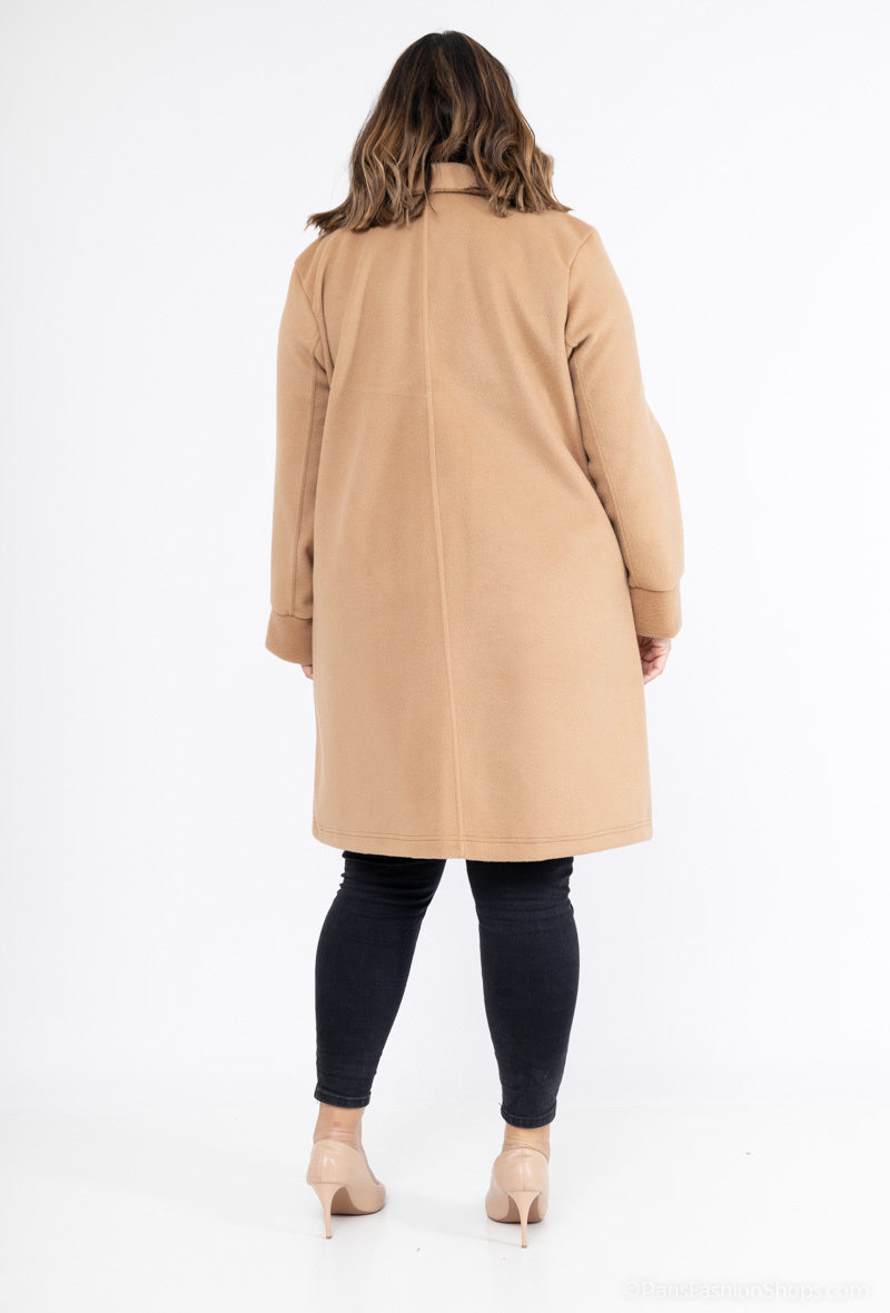 Plus Size Krage Knapp Kappa
