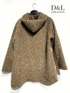 Kappa i Kokt Ull med Huva och Foder, Stl T38 till T48