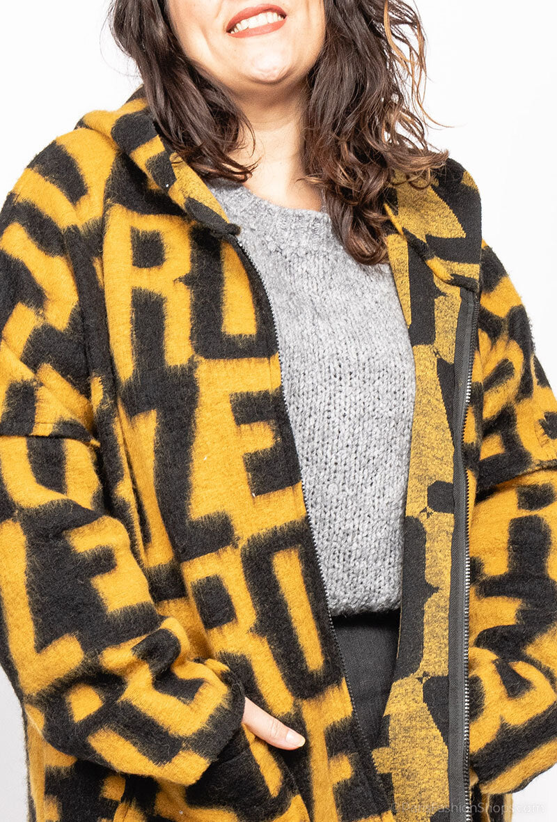 Plus Size Jacka i Ull och Polyester