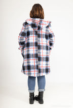 Plus Size Hooded ZIP Terry Coat with Pockets