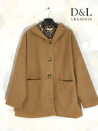 Leopard lining coat sizes T38 to T54 i Stor Storlek