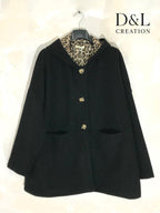 Leopard lining coat sizes T38 to T54 i Stor Storlek