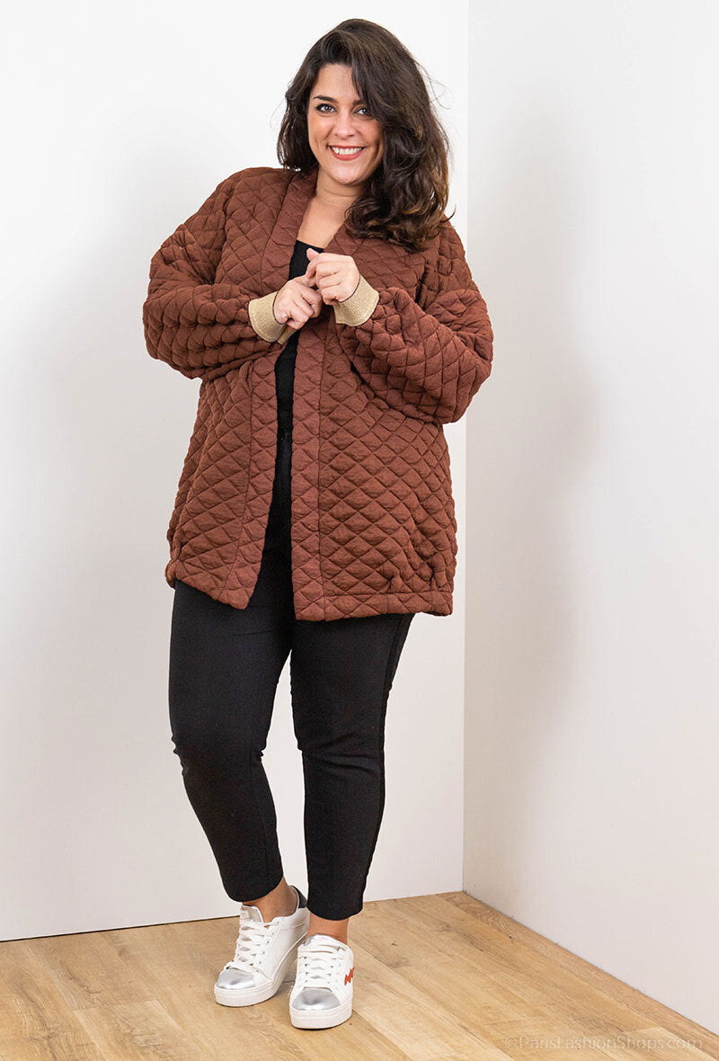 Plus Size Rutigt Kappa