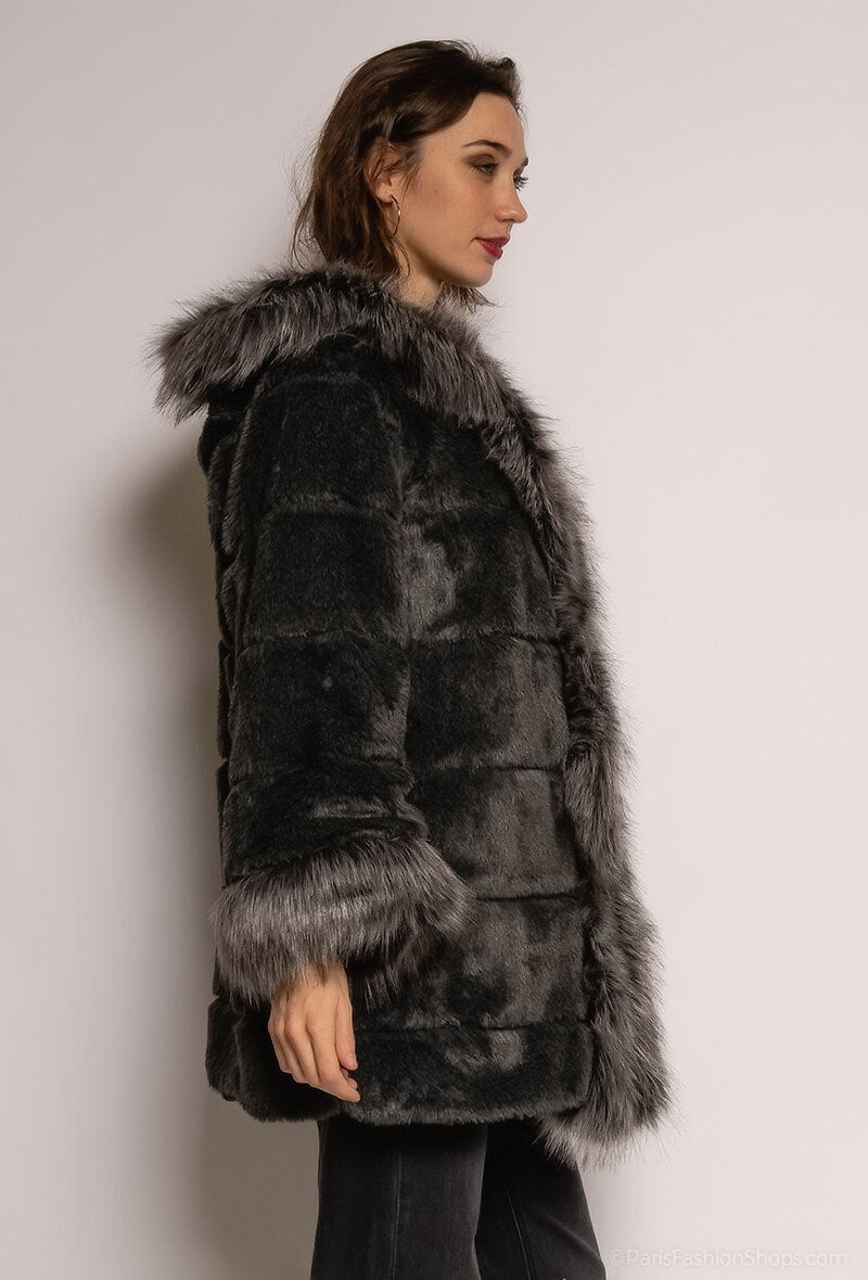 Plus Size Fodrad Kappa med Huva