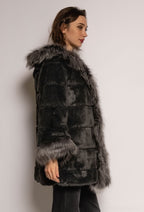Plus Size Fodrad Kappa med Huva