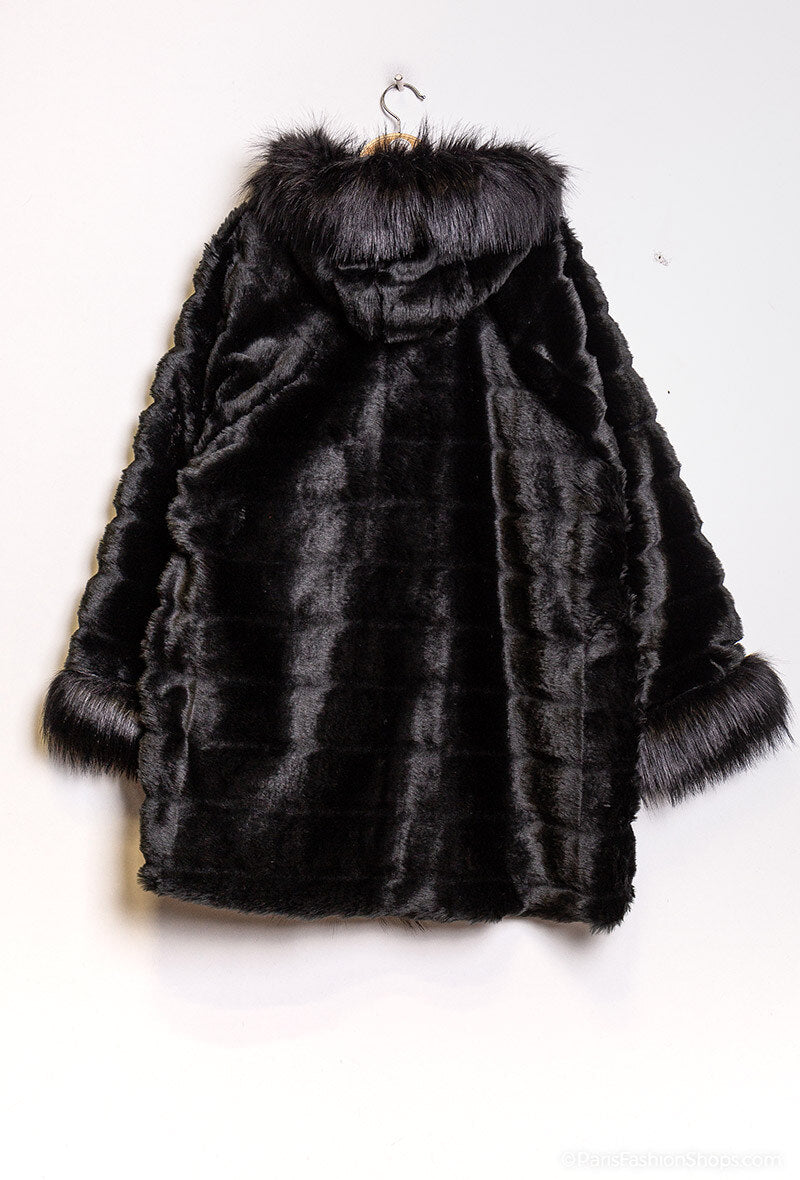 Plus Size Fodrad Kappa med Huva