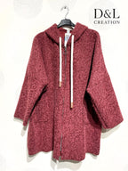 Boiled Wool Coat i Stora Storlekar 38 till 54