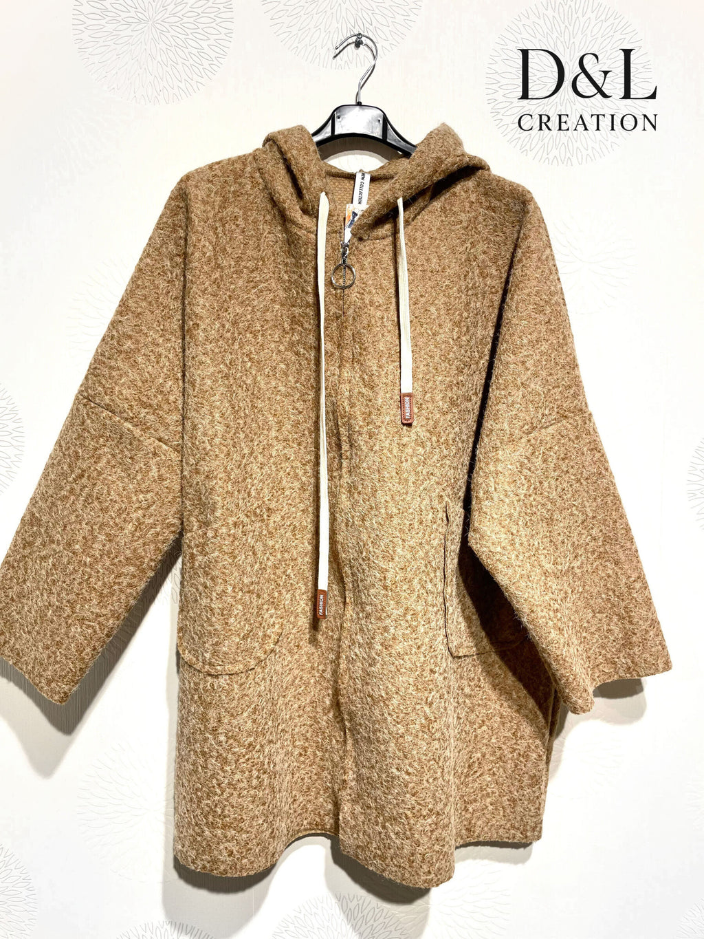 Boiled Wool Coat i Stora Storlekar 38 till 54