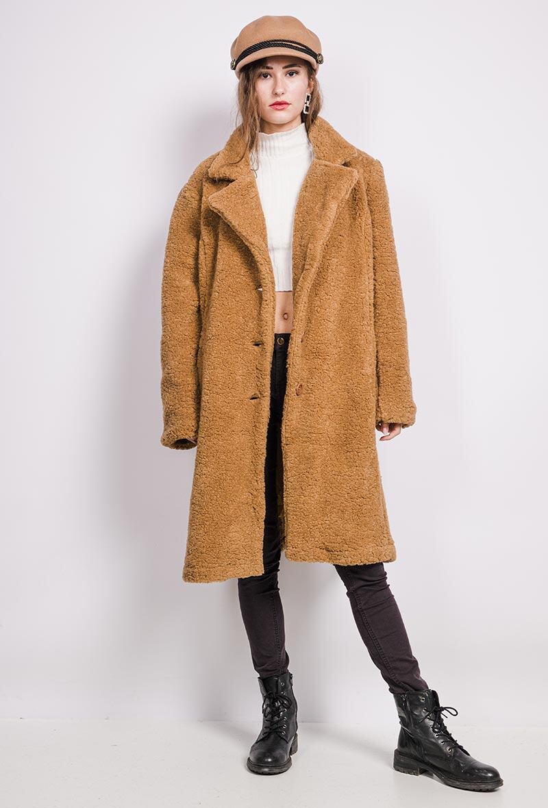 Plus Size Teddy Coat