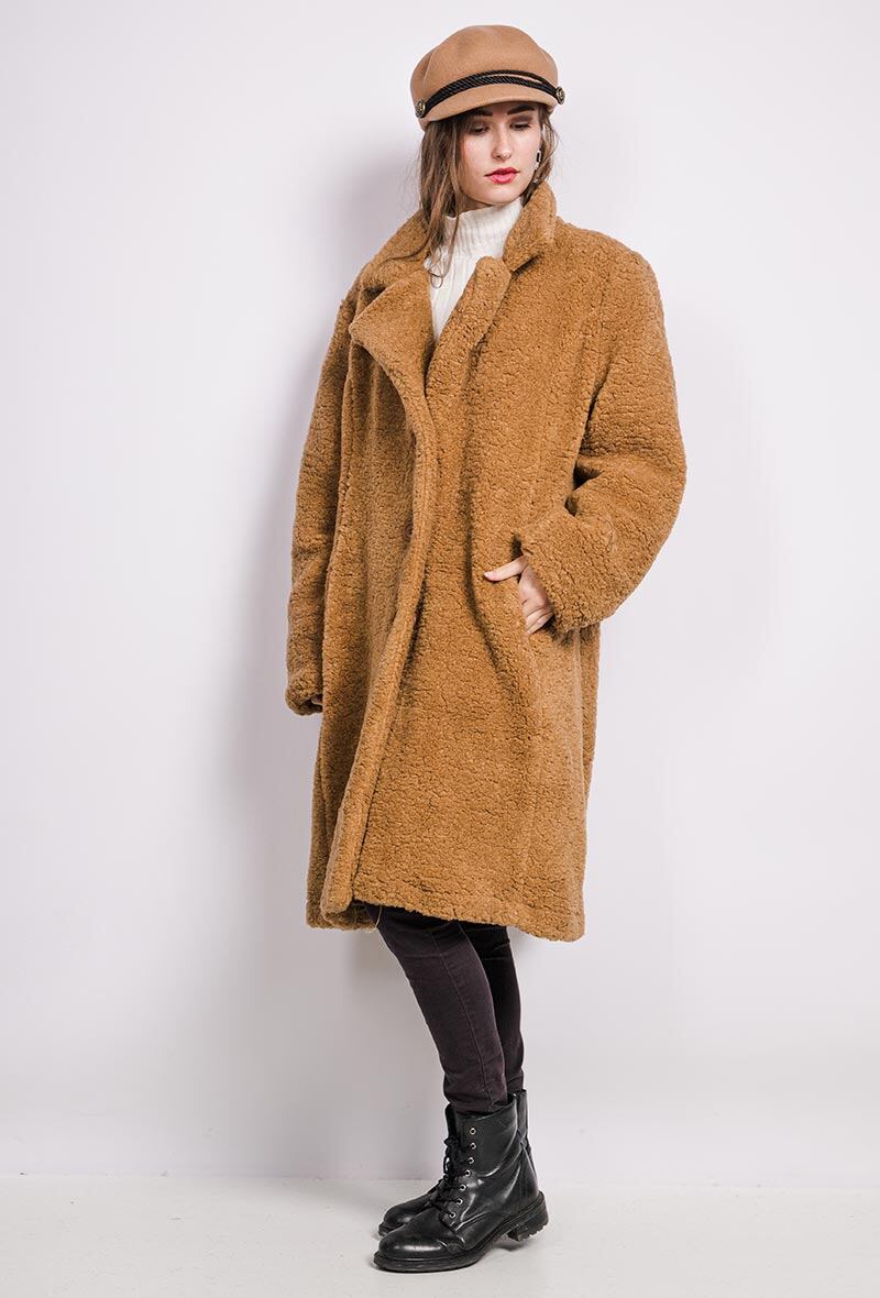 Plus Size Teddy Coat
