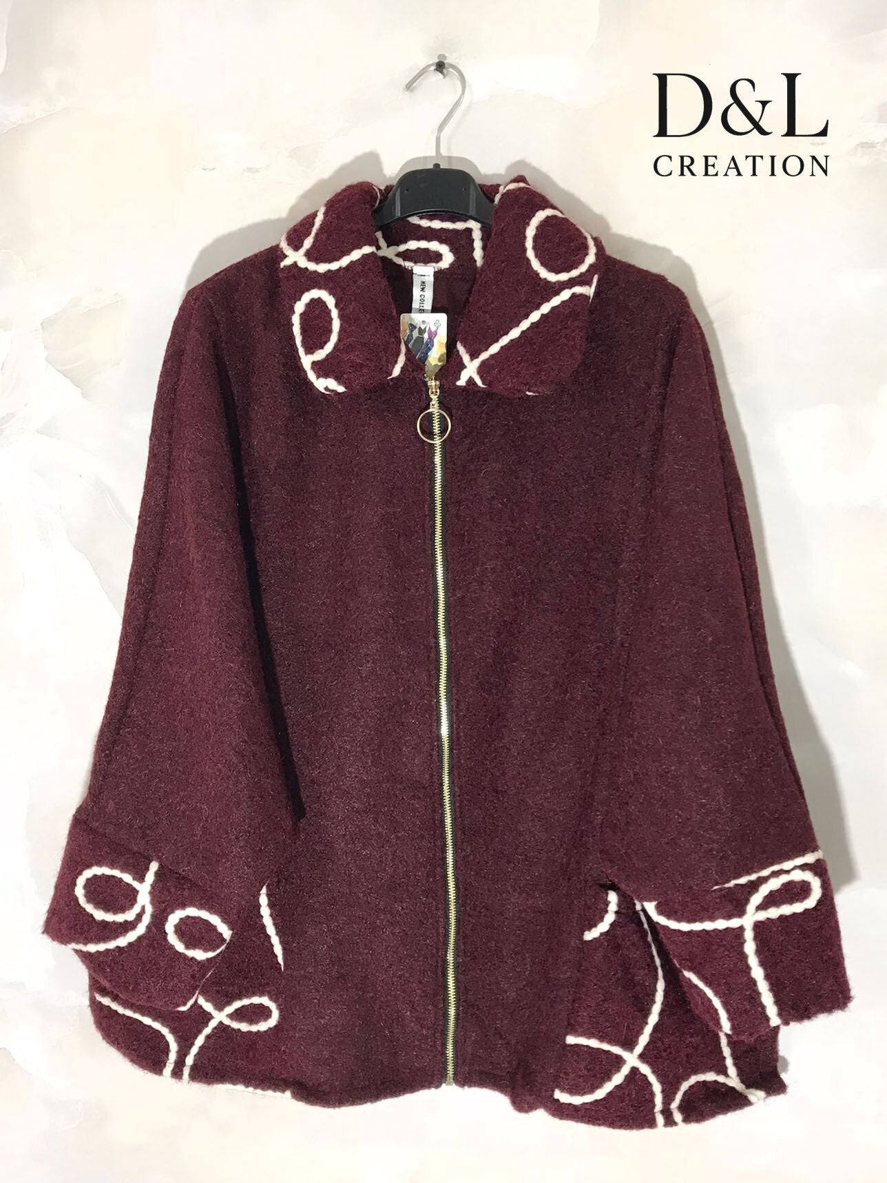 Plus size koktullrock med broderi i storlek 38 till 56