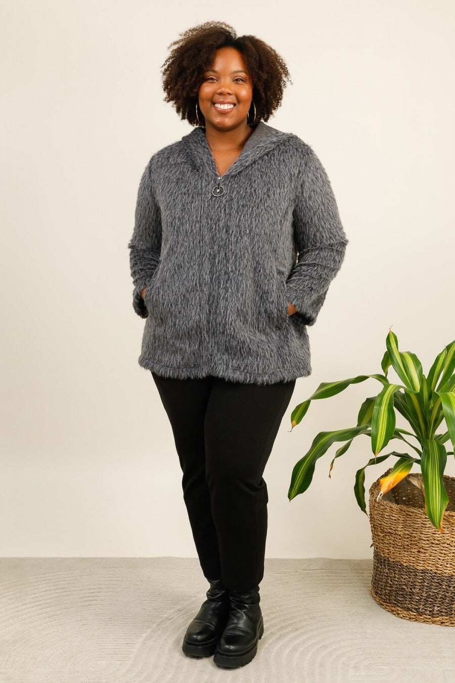 Plus size coat i Stor Storlek