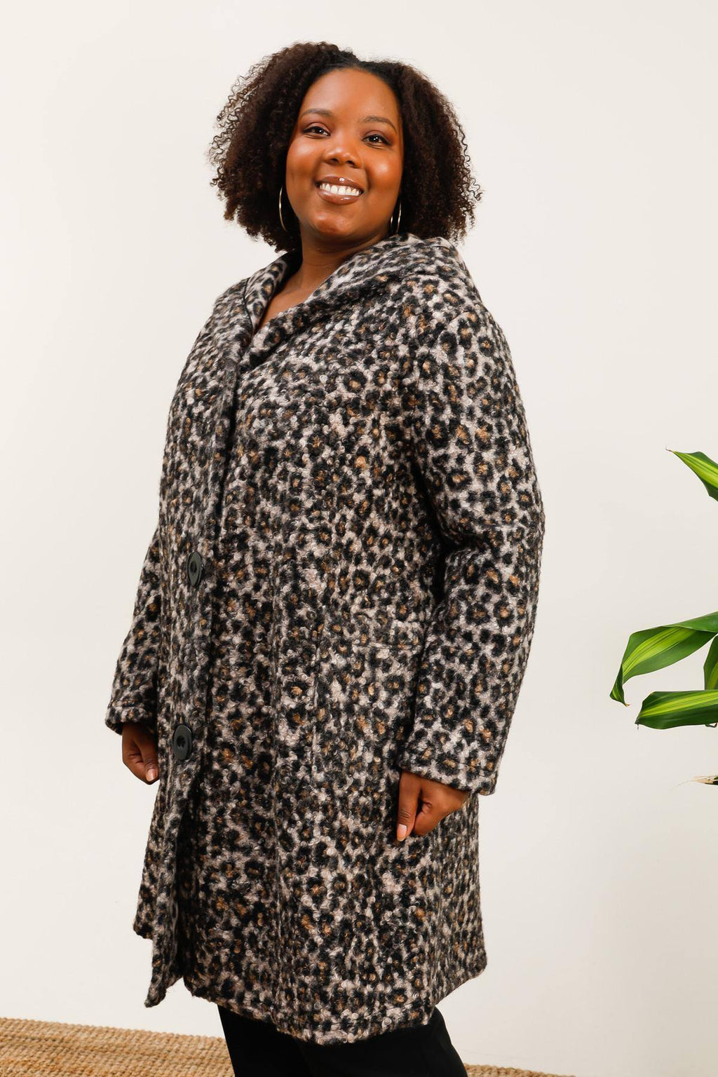 Plus size coat i Stor Storlek