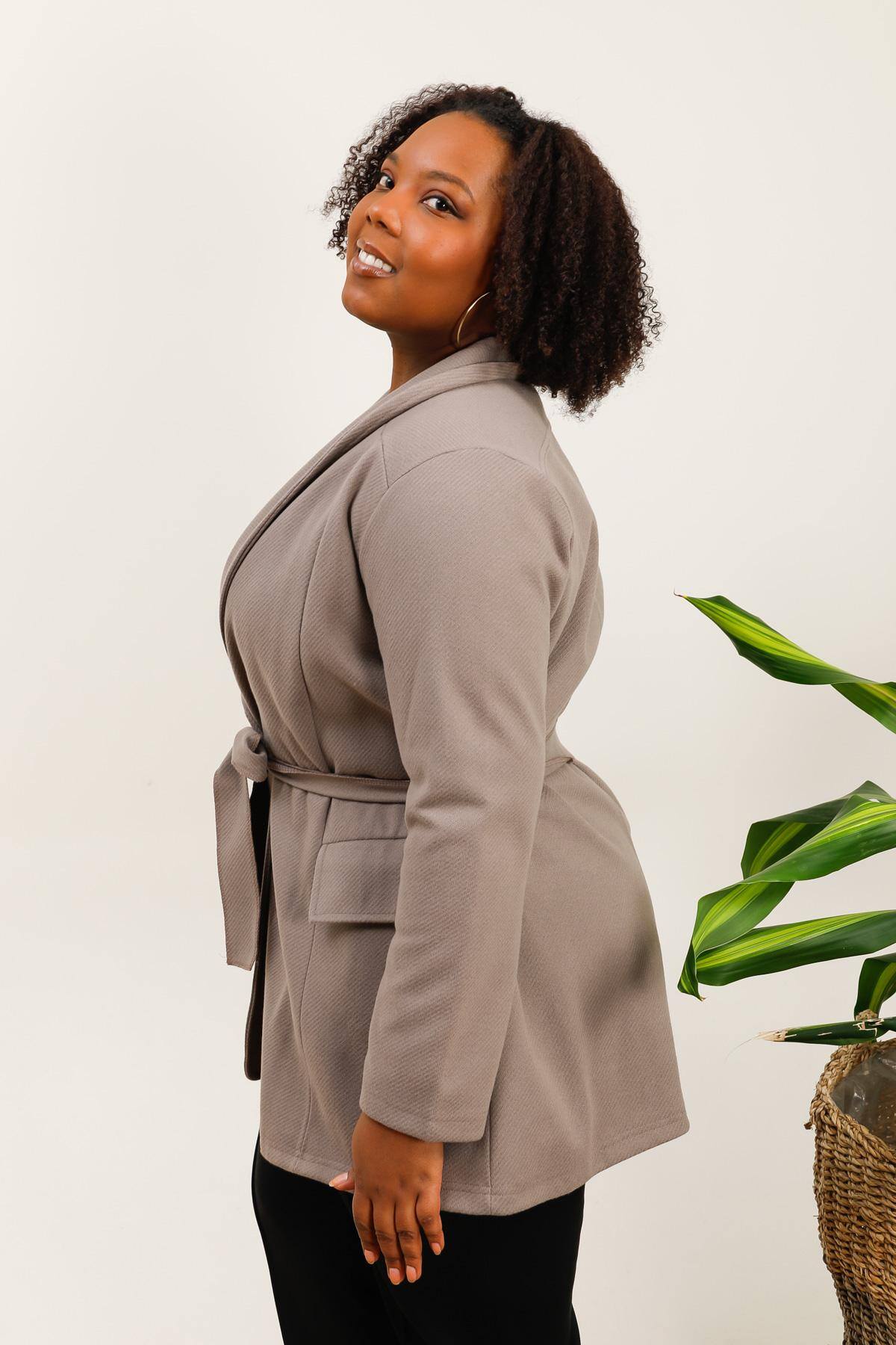 Plus size coat i Stor Storlek