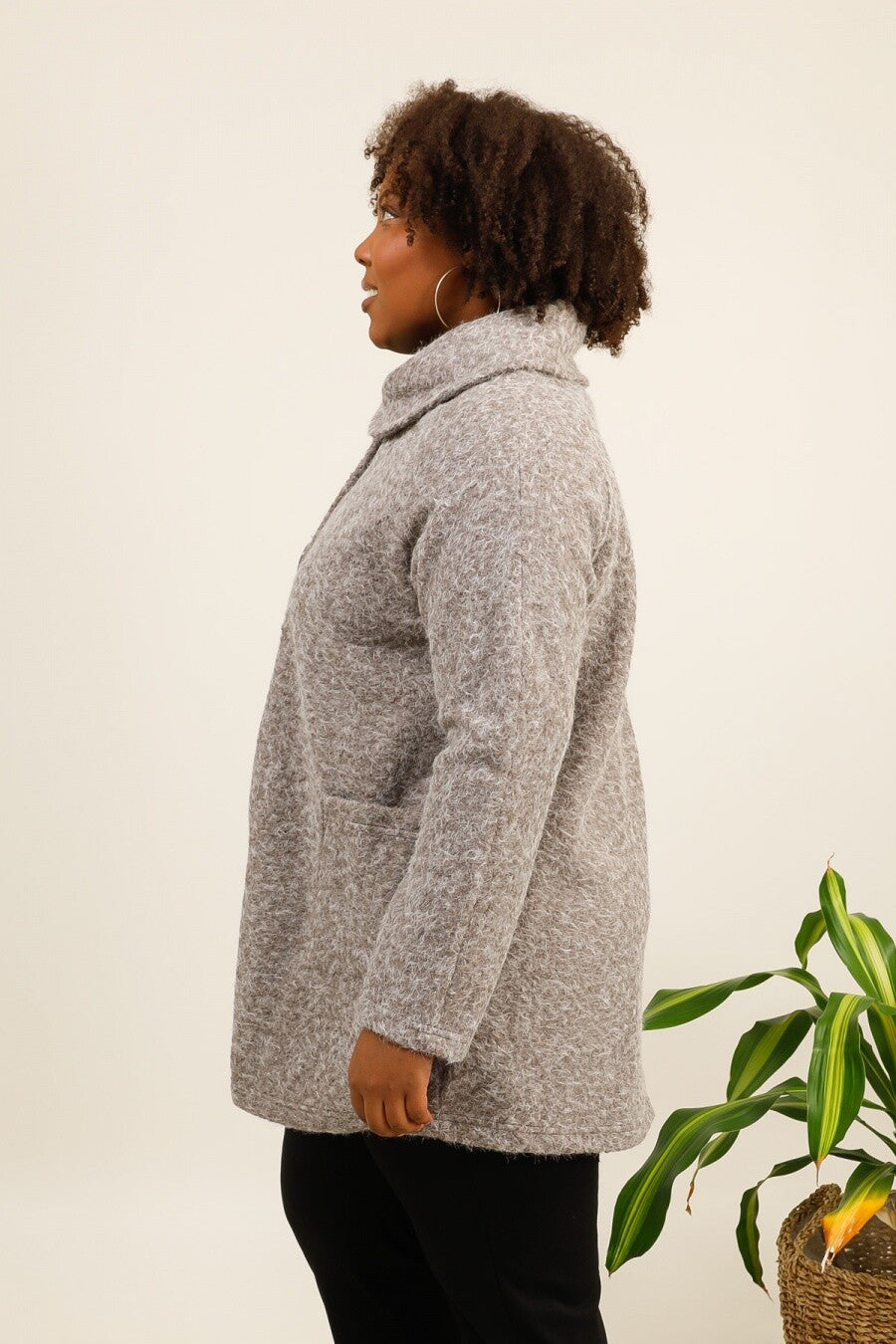Plus size coat i Stor Storlek
