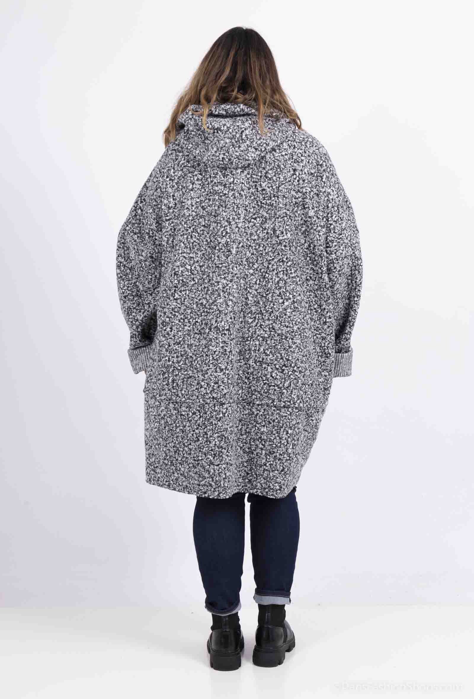 Lång Blouclé Dragkedjecoat i Storlek 58/60