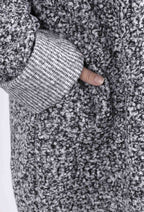 Lång Blouclé Dragkedjecoat i Storlek 58/60