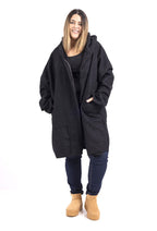 Lång Blouclé Dragkedjecoat i Storlek 58/60