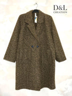 Long boiled wool coat with pockets