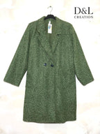 Long boiled wool coat with pockets