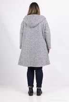 Plus Size Zippered Coat with Two Pockets