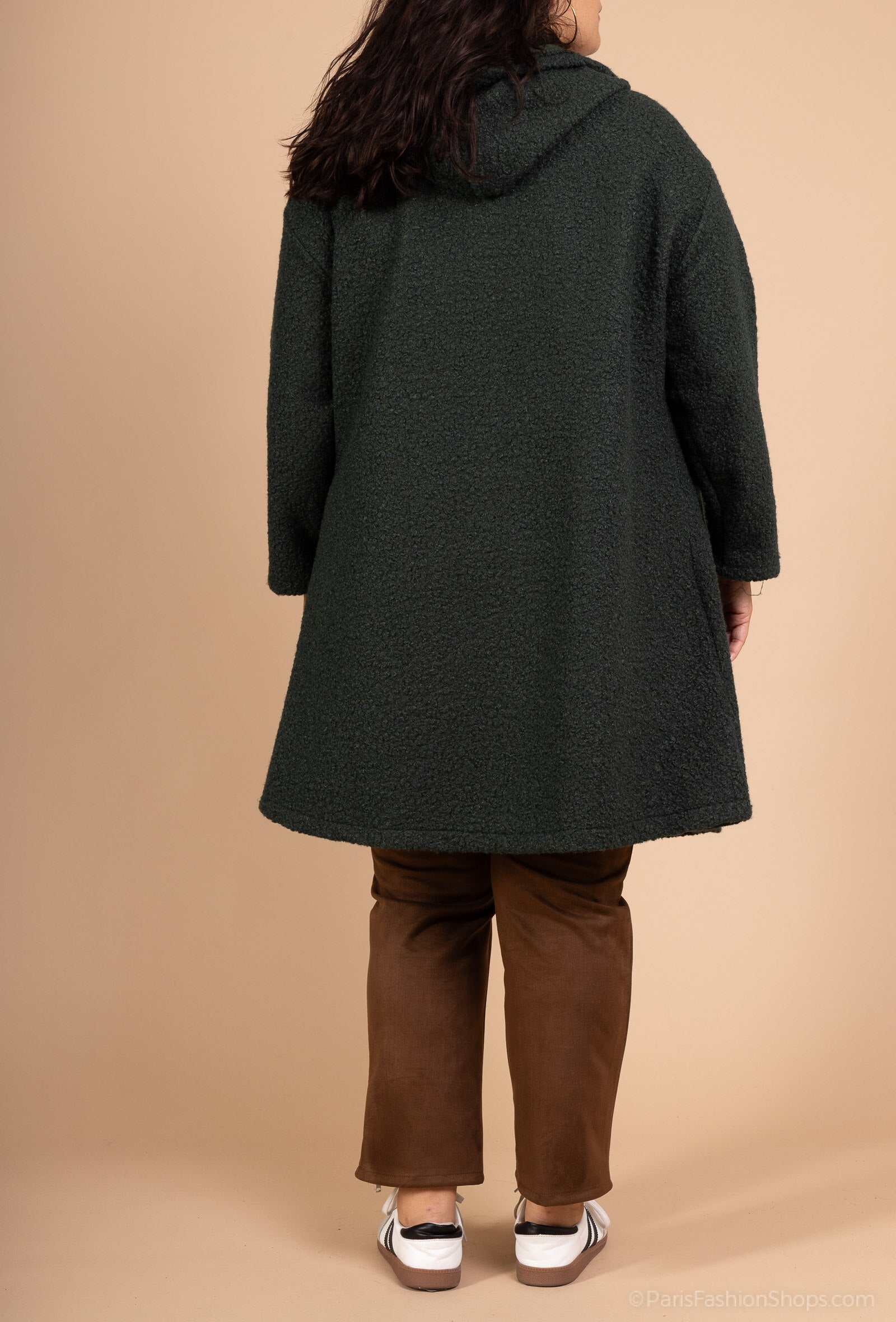 Zipperade kappor med två fickor i stor storlek