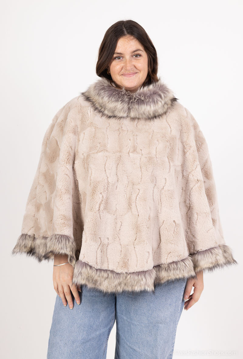 Plus Size Pancho fur