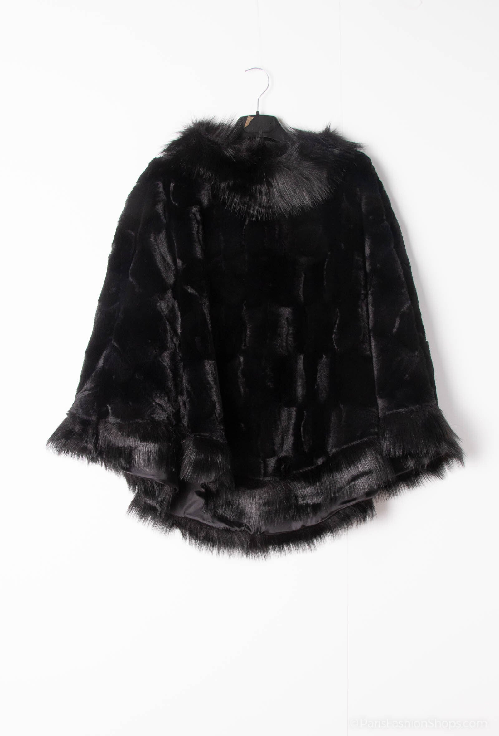 Plus Size Pancho i Fuskpäls