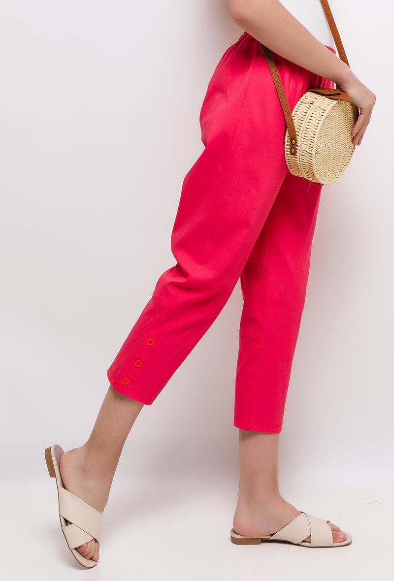 Plus Size Pants med knäppning vid anklar