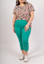 Plus Size Byxor med Knappade Vristar