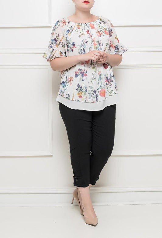 Plus Size Bekväma Croppade Byxor