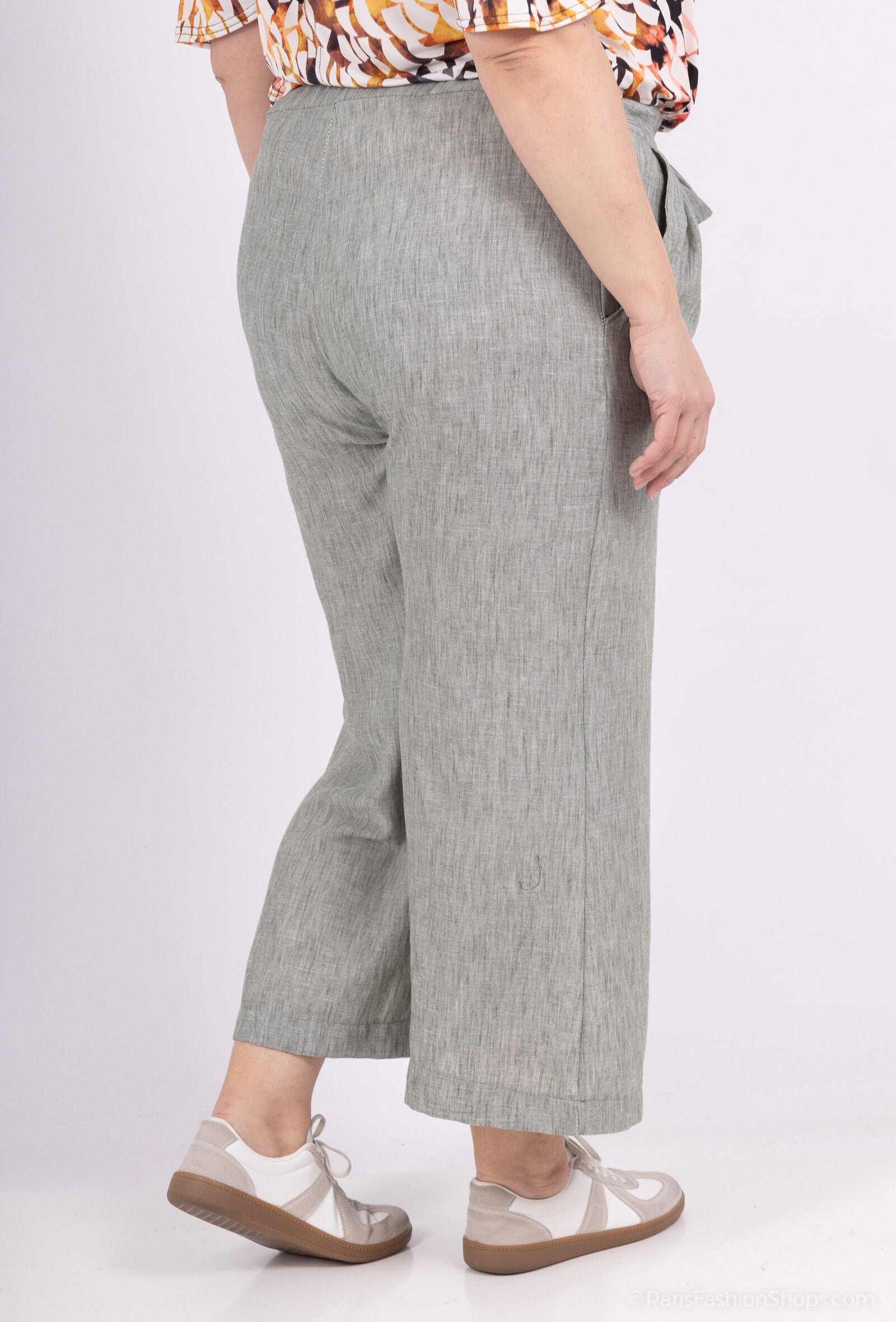 Fluid Pantacourt Evassed med Tygbälte i Stor Storlek