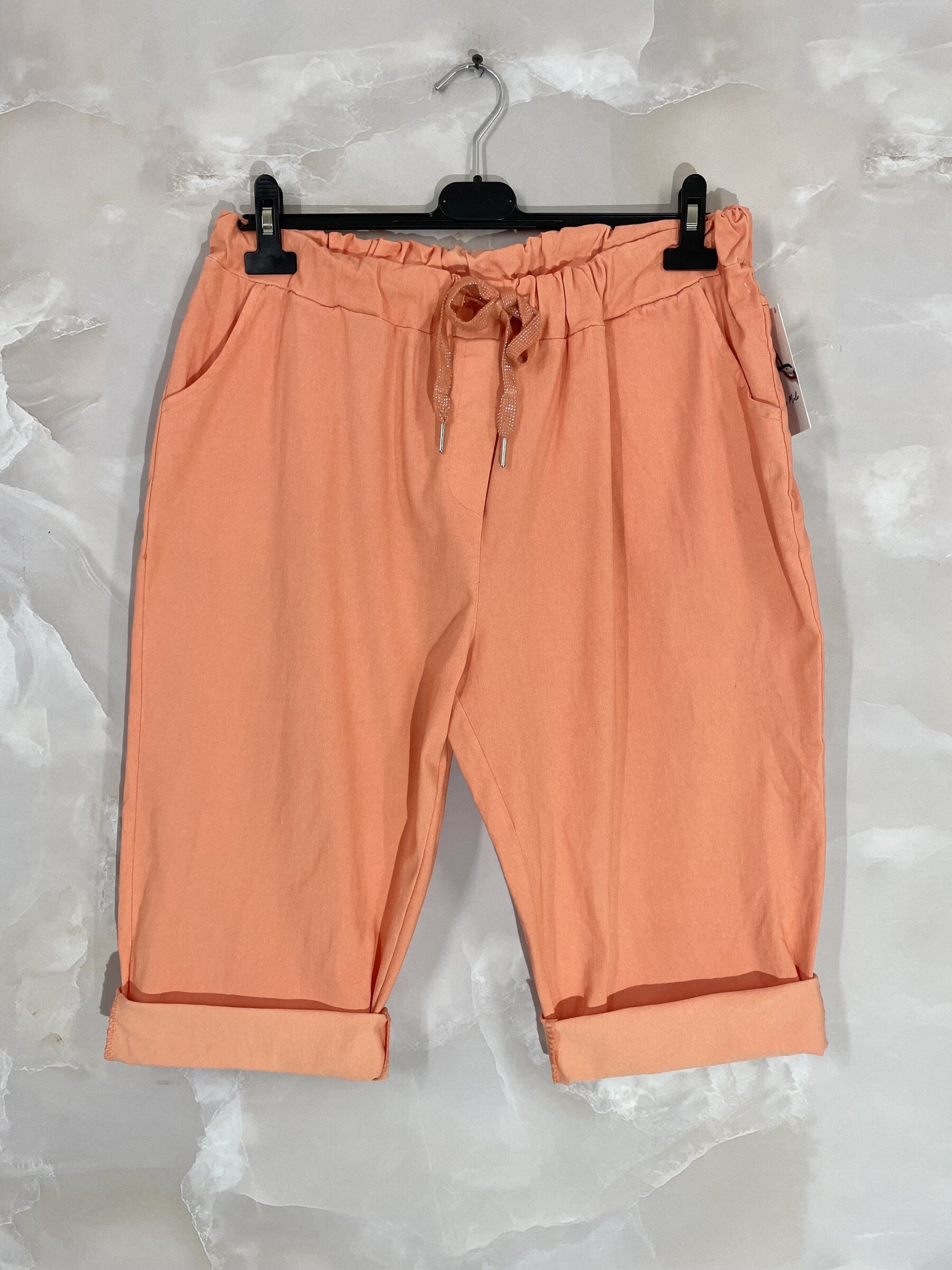 Plus Size Ultra stretch T40 large size pantacourt in T52