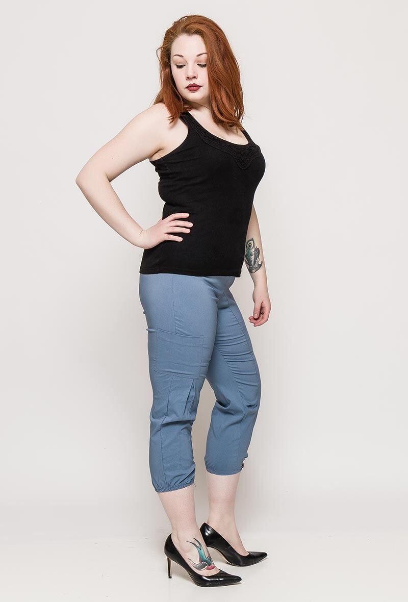 Plus Size Cropbyxor för Kvinnor