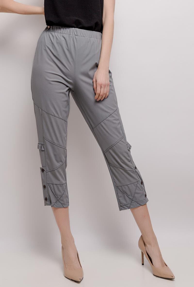 Plus Size Cropped Byxor