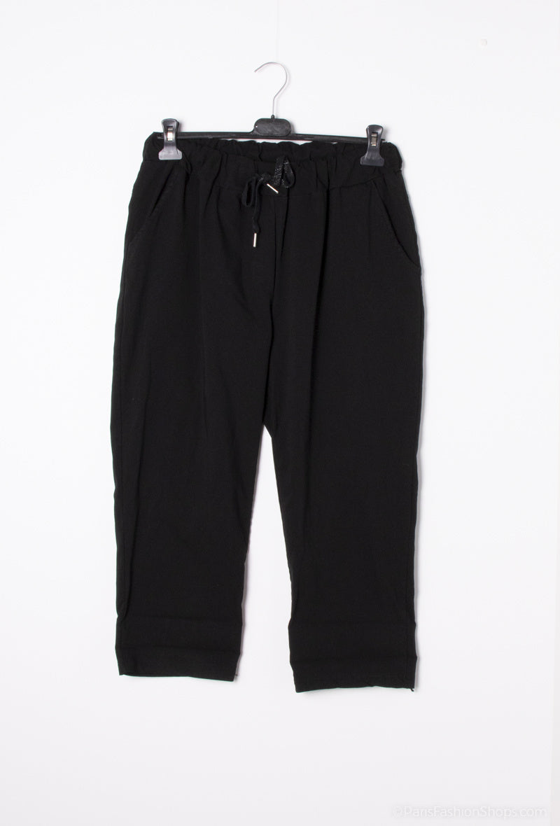 Plus Size Cropped Byxor