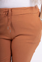 Plus Size Cropped Byxor
