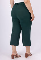 Plus Size Capri Byxor med Bälte