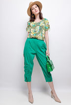 Plus Size Cropped Byxor