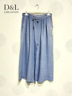 Plus Size Pants 7/8 wide legs united in t40 t50 linen t40