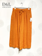 Plus Size Pants 7/8 wide legs united in t40 t50 linen t40