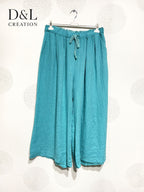 Plus Size Pants 7/8 wide legs united in t40 t50 linen t40