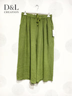 Plus Size Pants 7/8 wide legs united in t40 t50 linen t40