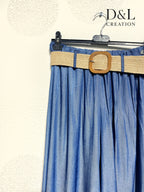Plus Size 7/8 Wide Leg Pants i Extra Flexibelt Tencel