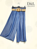 Plus Size Pants 7/8th wide legs in extra flexible tencel t38 to T48